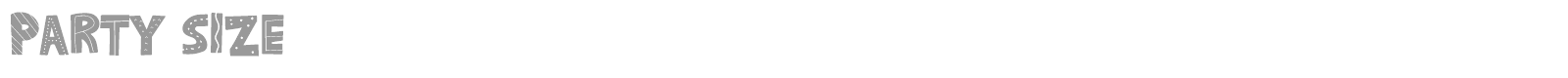 Party Size font preview